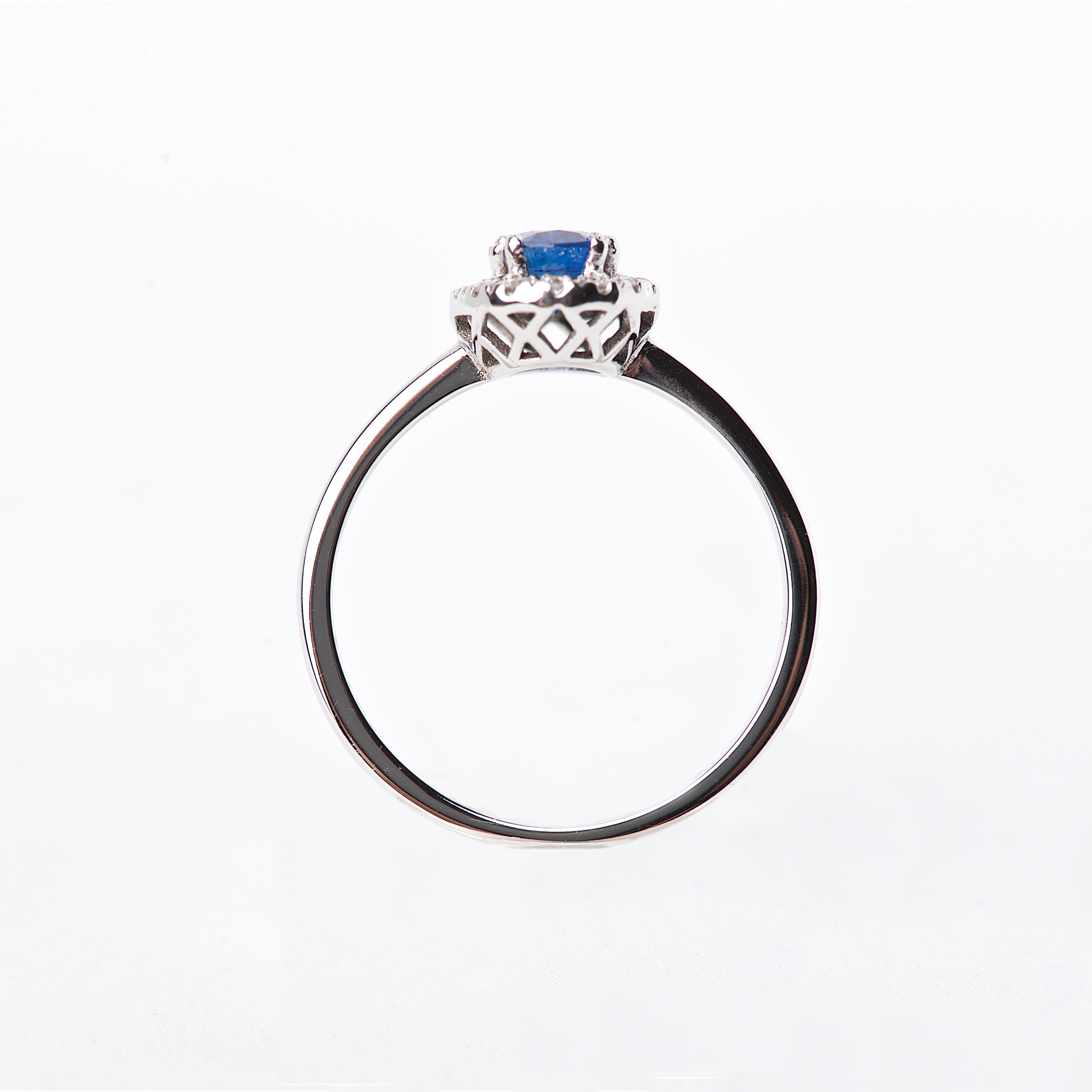 The Livie - 18K Blue Sapphire and Diamond Ring