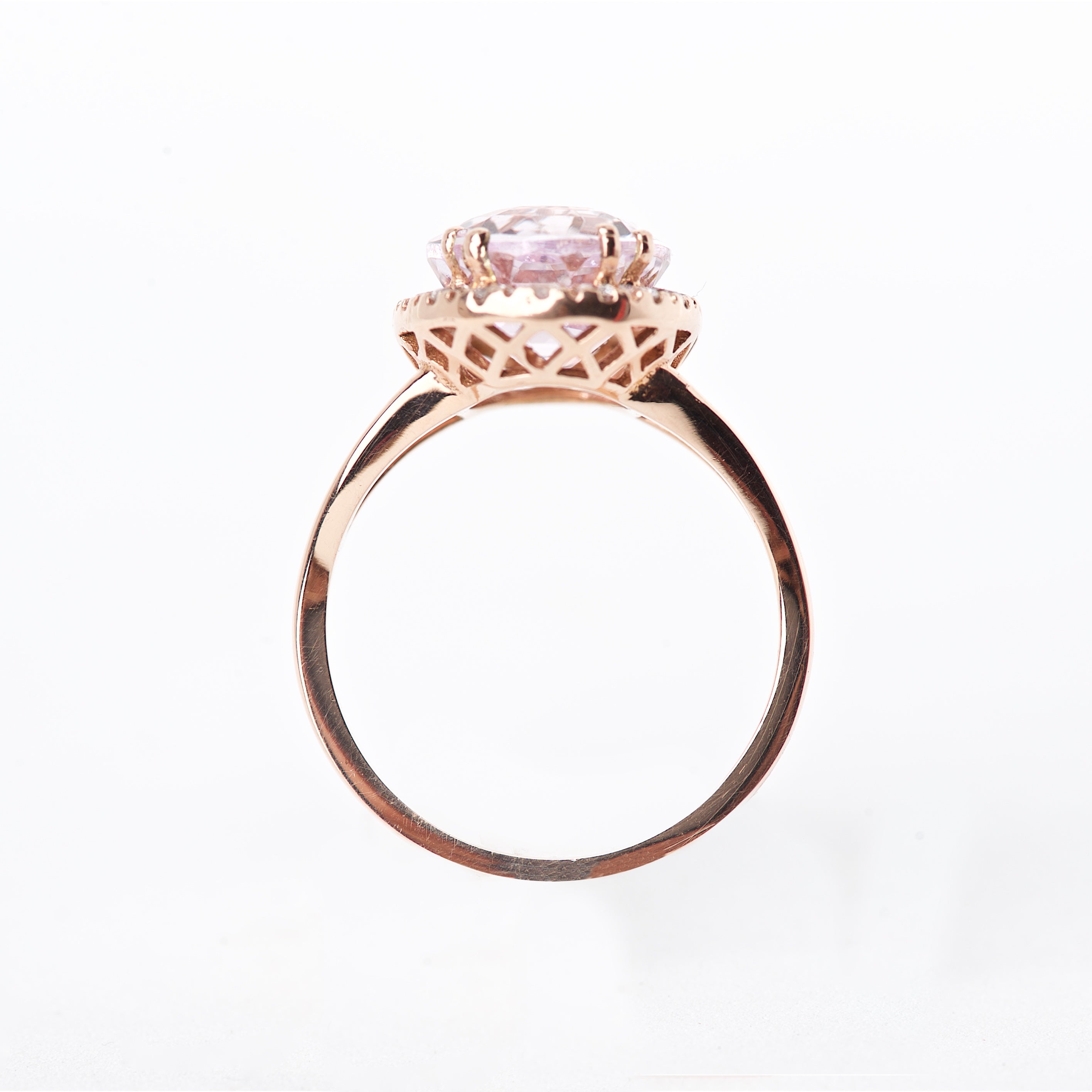 The Kory - 14K Kunzite and Diamond ring