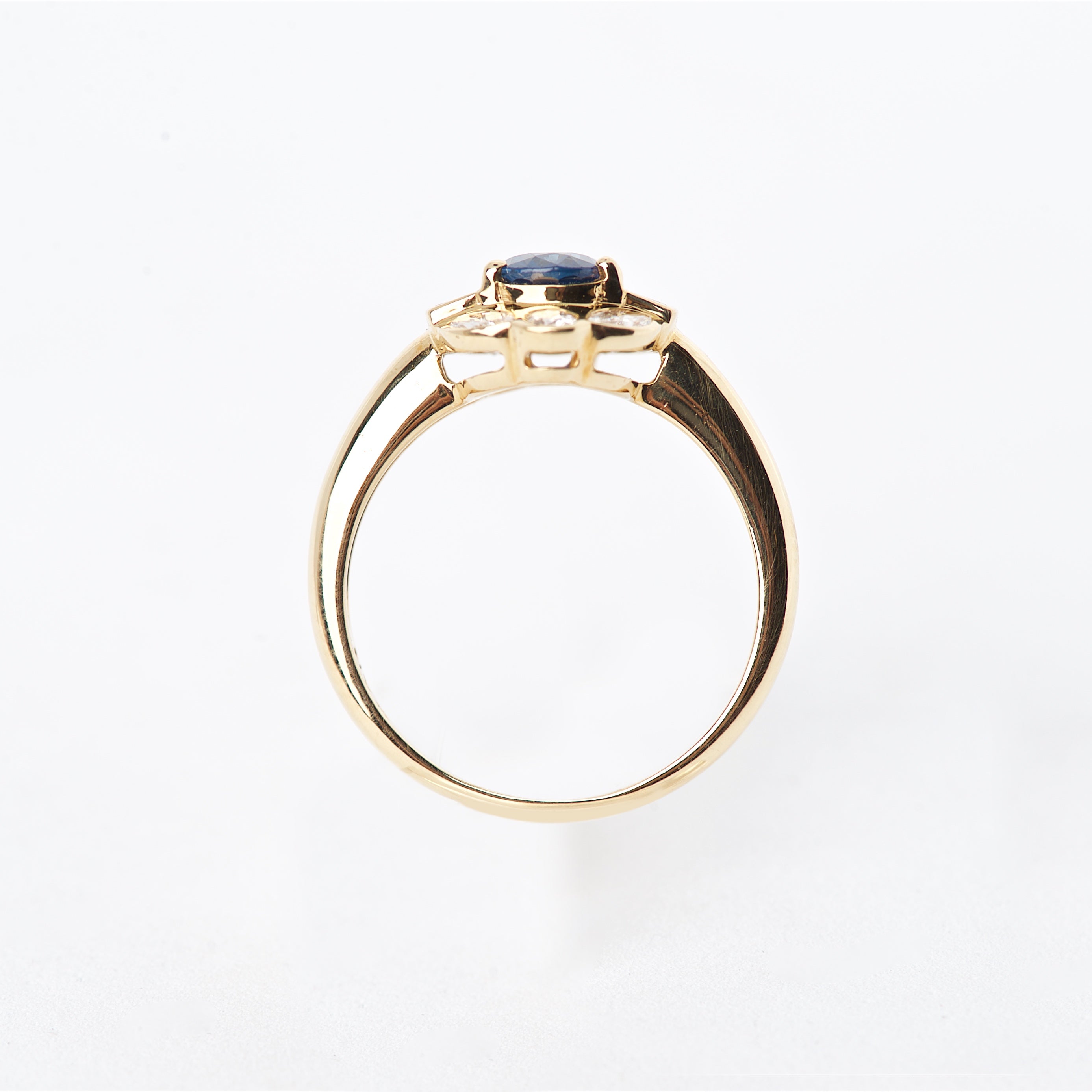 The Coleen - 18K Blue Sapphire and Diamond ring