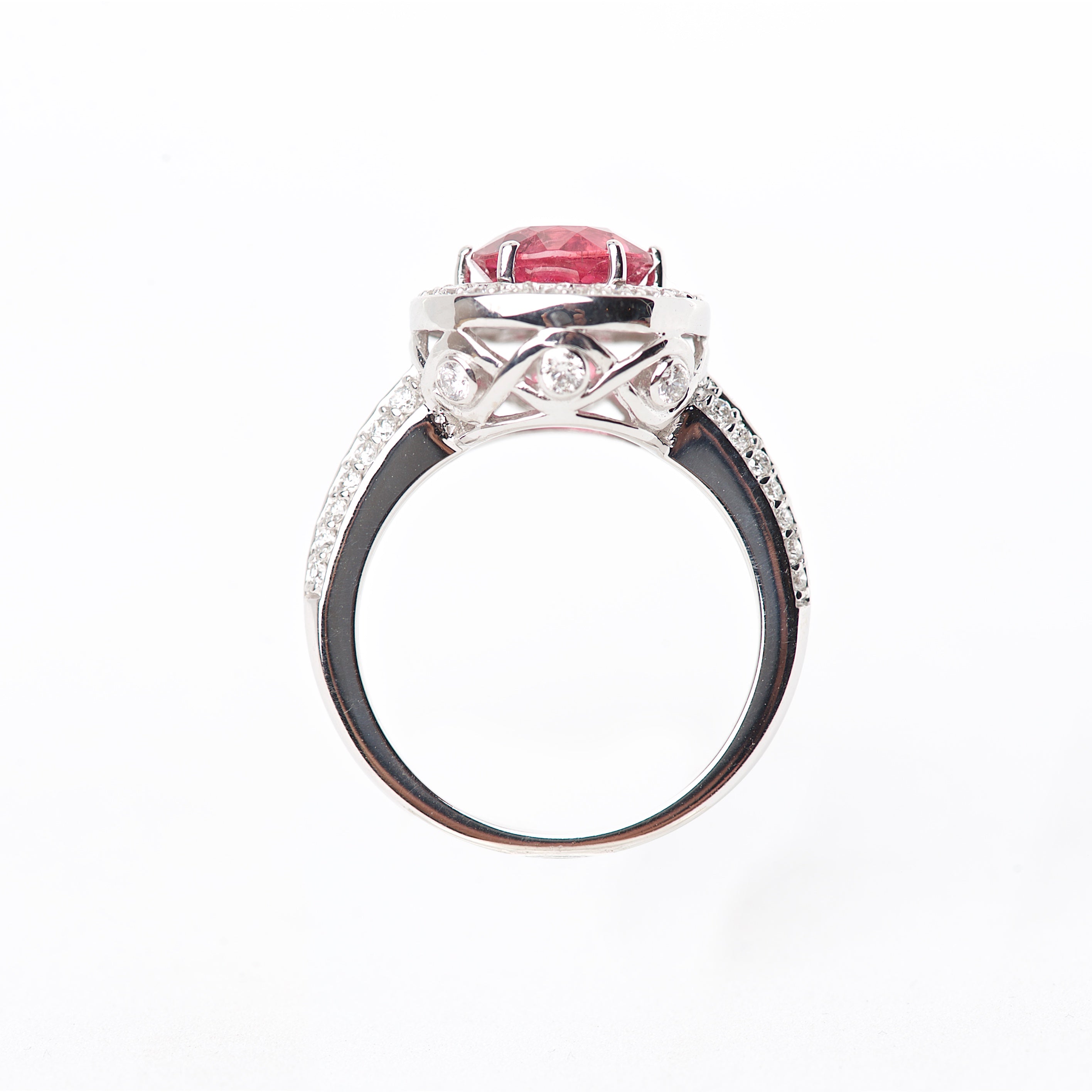 The Razia - 18K Pink Tourmaline and Diamond Ring