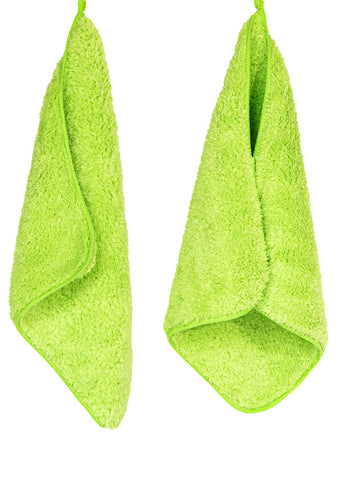 Super Soft Deluxe Green Microfiber Towels with Rolled Edges, 3 Pack