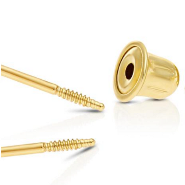 14k Gold Screw Backs Replacement 