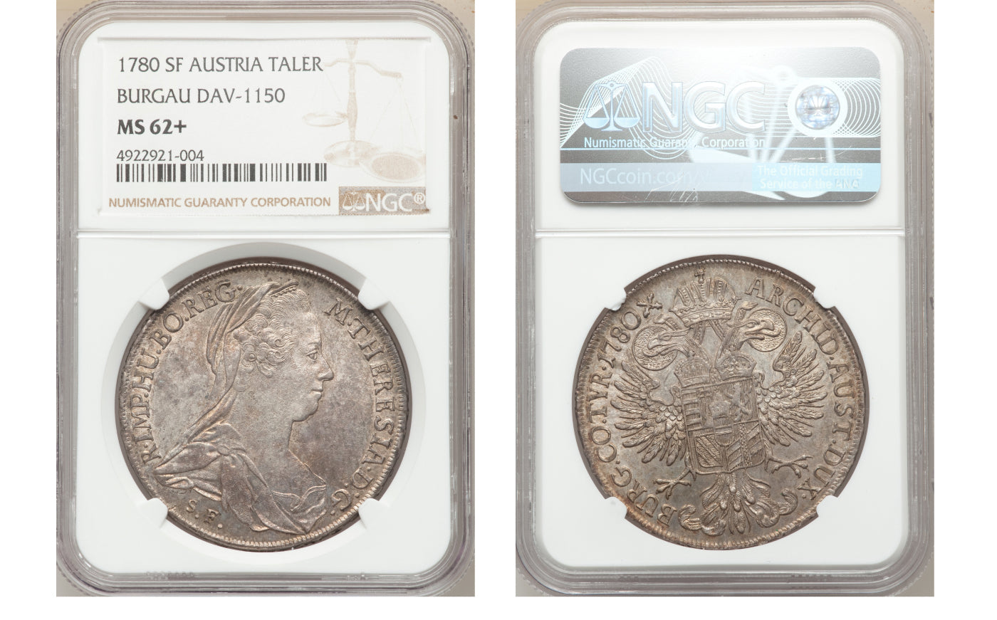 オーストリア 1780年銘ターレル銀貨 マリア・テレジア／双頭の鷲 - 旧 ...