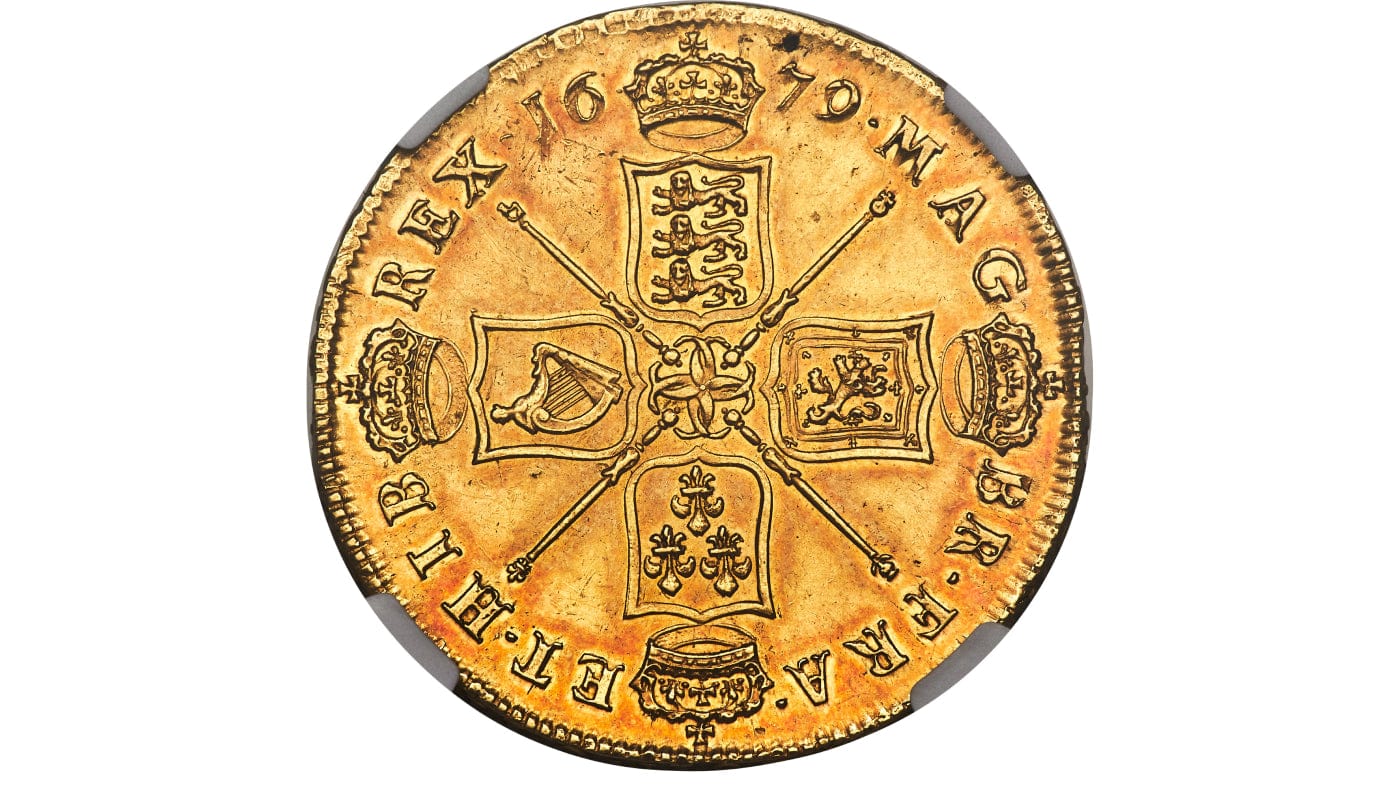 ５ギニー金貨裏面