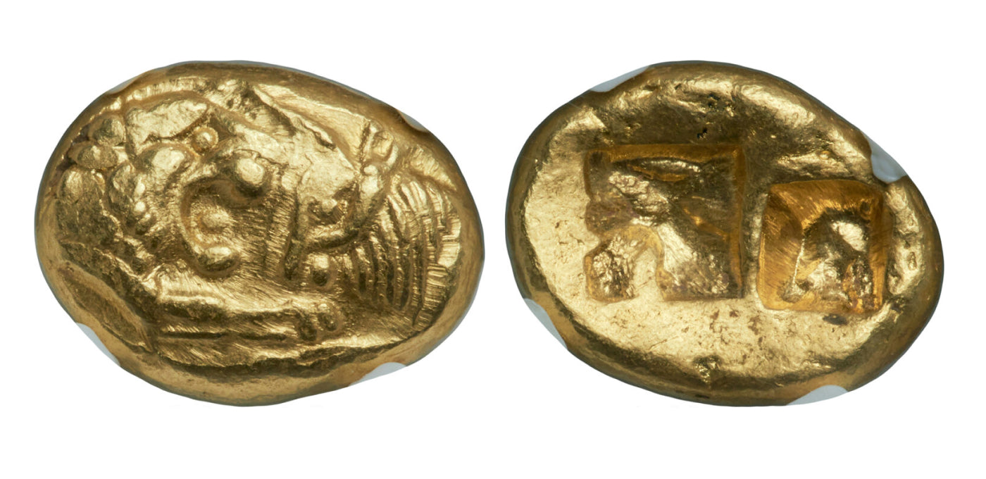 古代ギリシャ リディア王国 クロイソス 紀元前561-546 ステーター金貨 NGC Choice MS 5/5 5/5