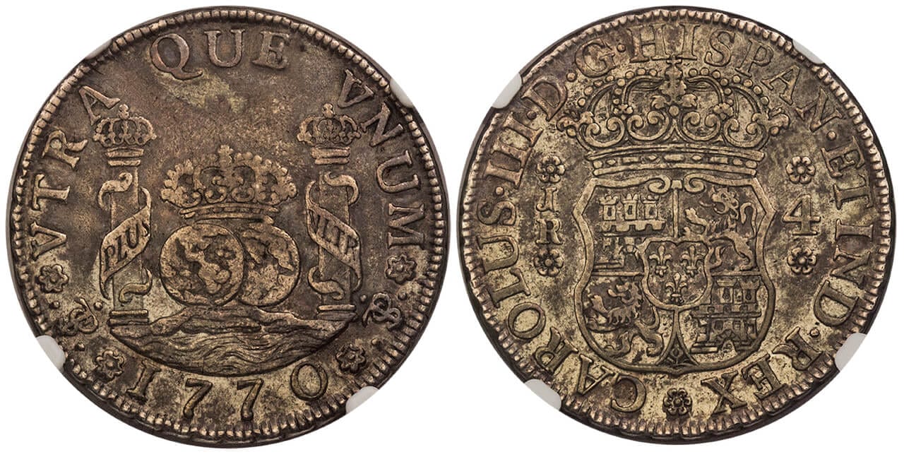 ボリビア カルロス3世 4レアル銀貨 1770年 Pts Ngc Vf30 アンティークコインギャラリア