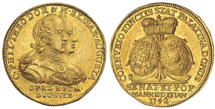 ドイツ プファルツ カール・テオドール ダカット金貨 1742年 NGC MS61 | アンティークコインギャラリア