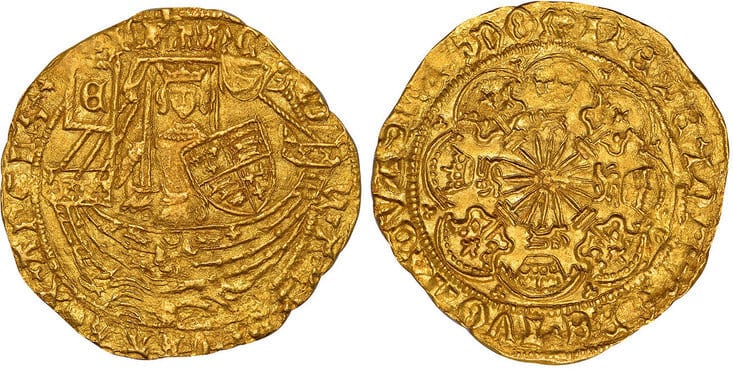 グレートブリテン イングランド エドワード4世 ハーフリヤル金貨 1466 1470年 Ngc Ms63 アンティークコインギャラリア