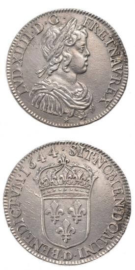 中世フランス ブルボン朝 ルイ14世 幼年像 AD1643-1715年 1644年 1/2