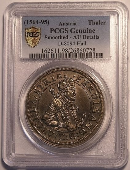 ターラー銀貨 1564-1595年 オーストリア NGC AU58 - www.top4all.pl