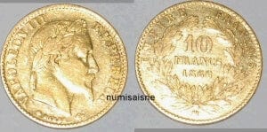 Pcgs Ms64 フランス ナポレオン3世 10フラン硬貨 1866年 アンティークコインギャラリア