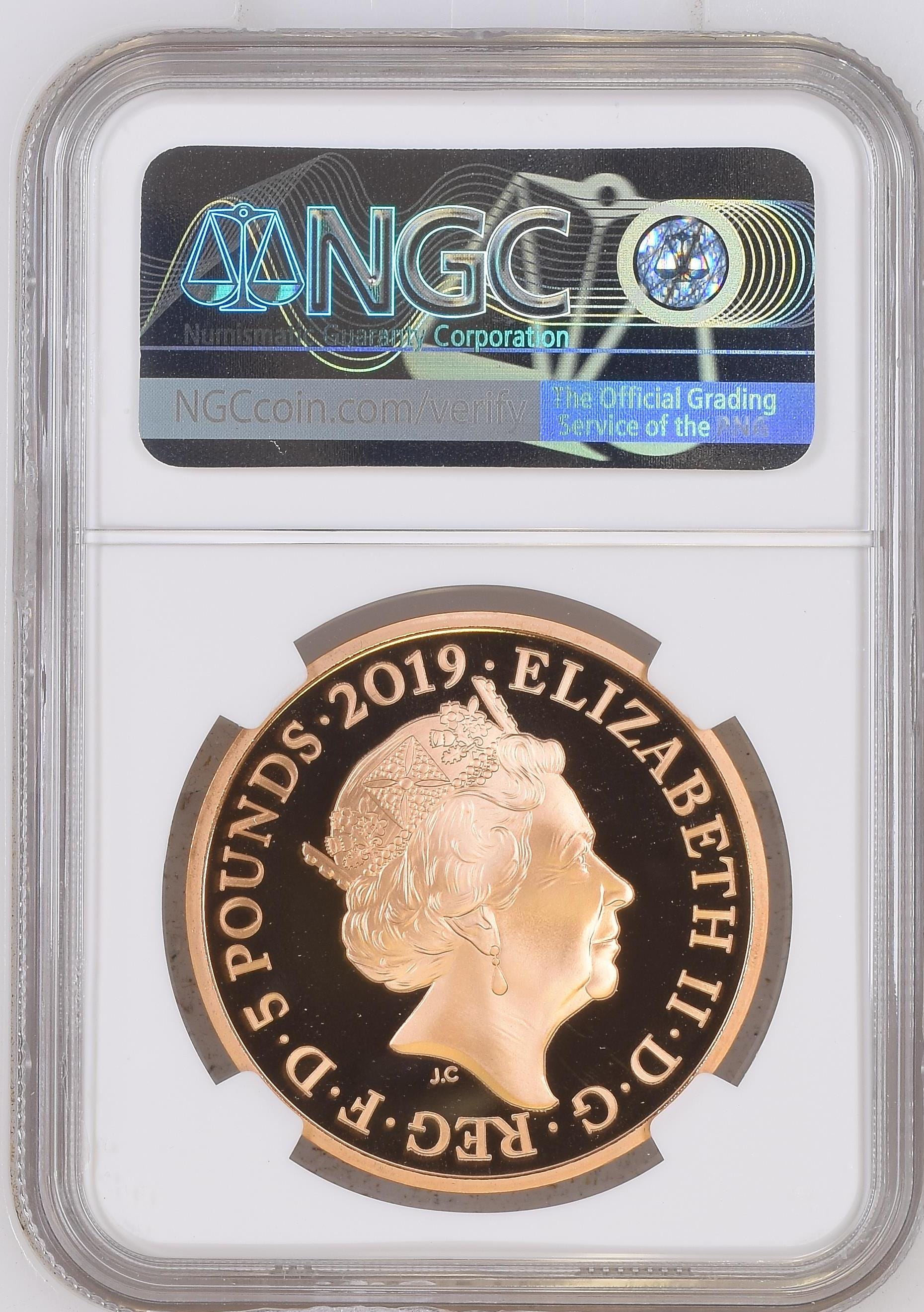 ひし型 2019 ヴィクトリア女王生誕200周年 £5 銀貨 NGC PF70UC | www