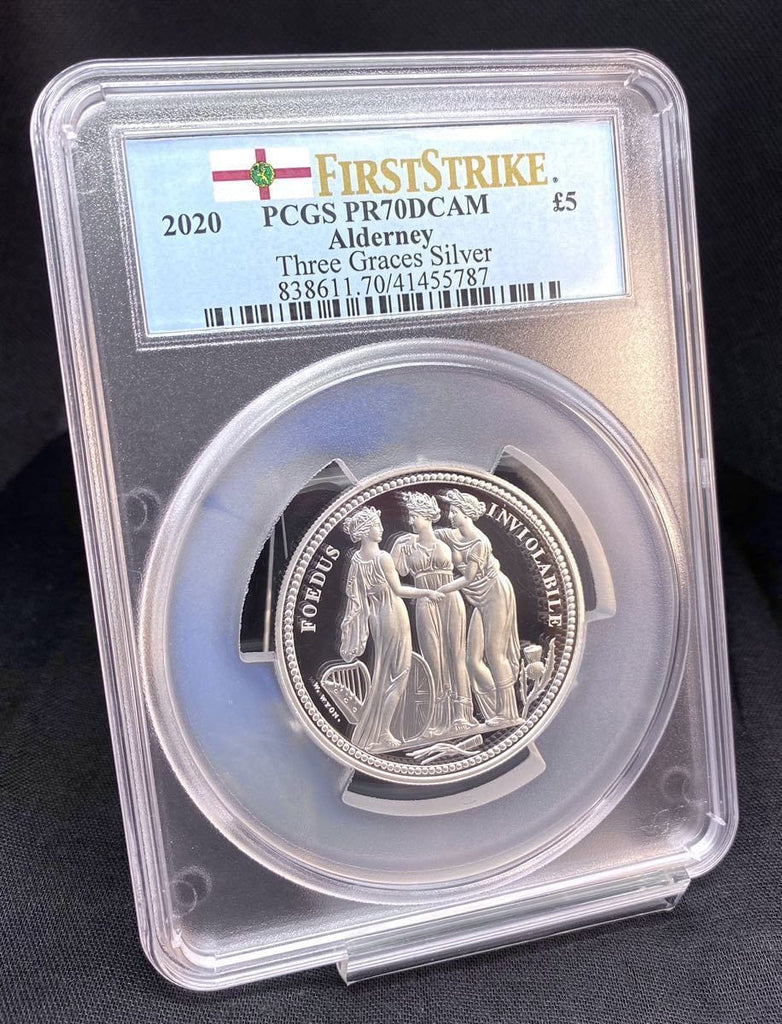 最高鑑定】スリーグレイセス 銀貨 2020年 PCGS...+demo