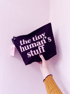 The Tiny Human S Stuff Zip Up Pouch Bag Kelham Print