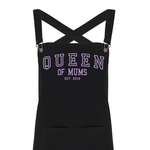 Queen of Mums - Personalised Date - Apron