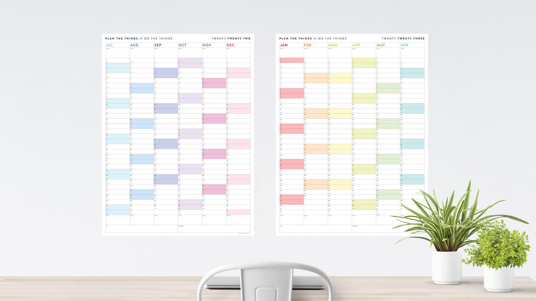 SIX MONTH CALENDARS - Plan The Things