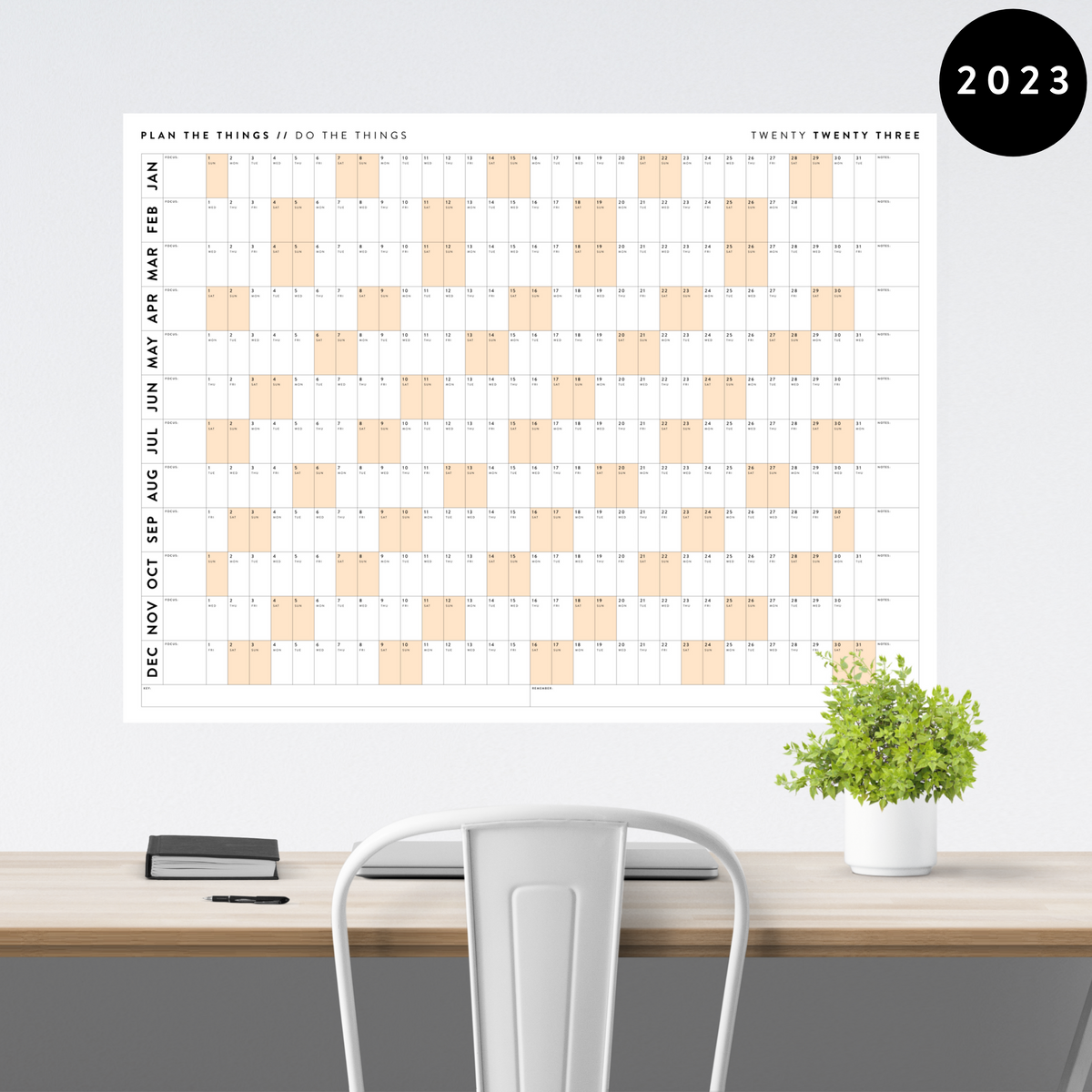 2023 GIANT WALL CALENDARS - Plan The Things