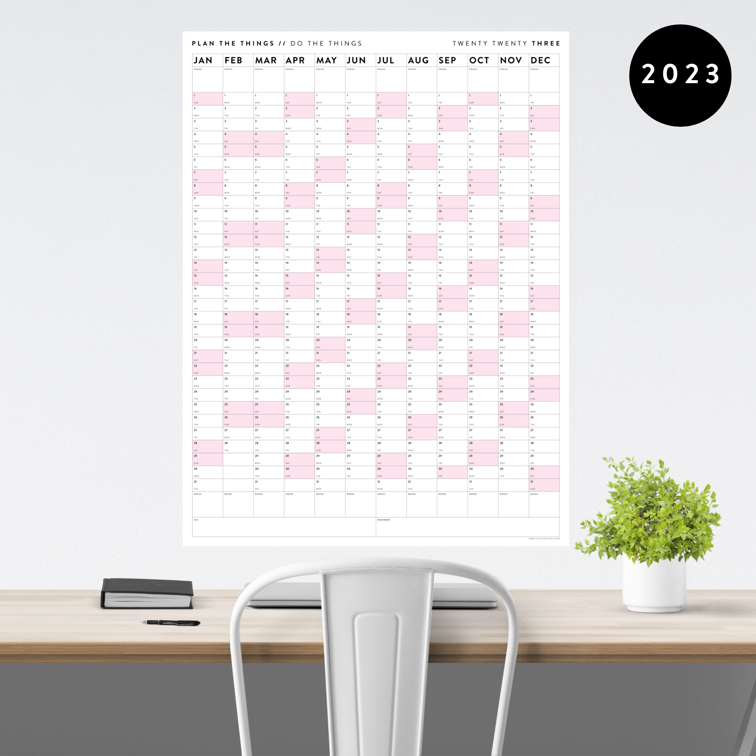 large photo wall calendar