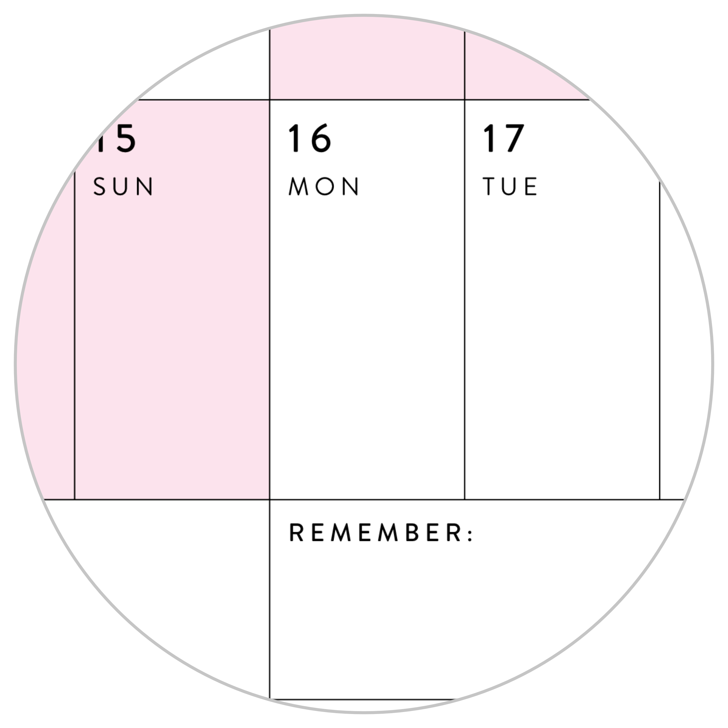 PRINTABLE HORIZONTAL 2024 WALL CALENDAR WITH PINK WEEKENDS INSTANT D