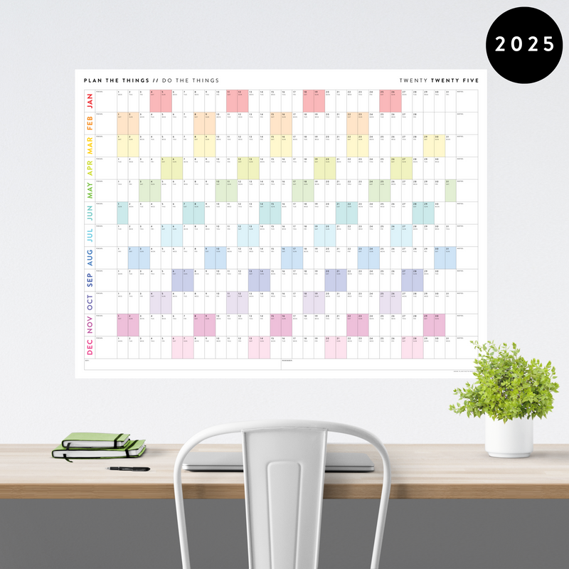 2025 GIANT WALL CALENDARS - Plan The Things