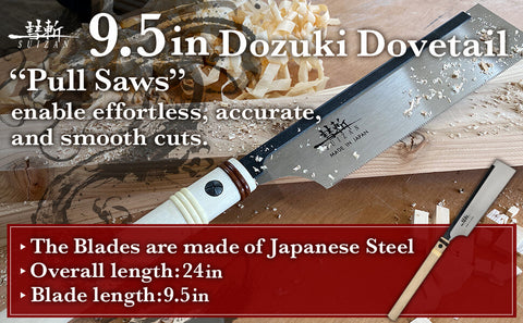 SUIZAN Japanese Hand Saw 9.5 Inch Dozuki Dovetail Pull Saw for Woodwor –  SUIZAN JAPAN
