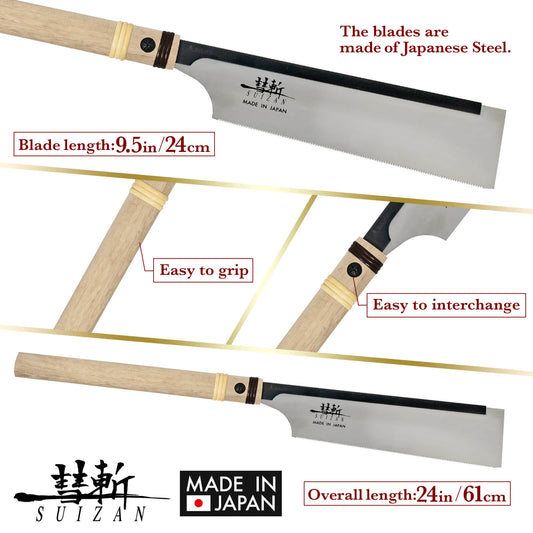 Saw 9.5 – Pull Hand Japanese Edge (240mm) Ryoba Saw f Double JAPAN Inch SUIZAN SUIZAN