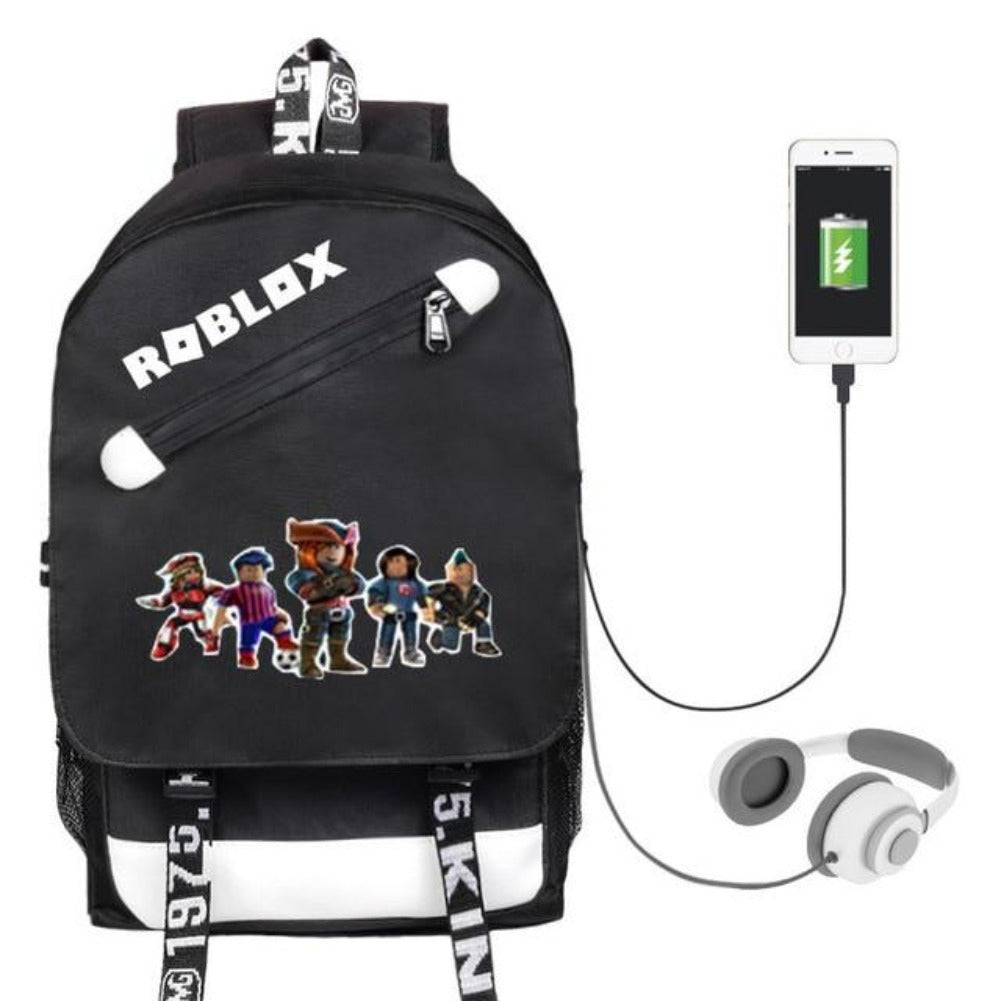 Roblox Backpack Built In Phone Charger And Headphone Port Kid S Favorite Toys And Gifts Store - roblox port number