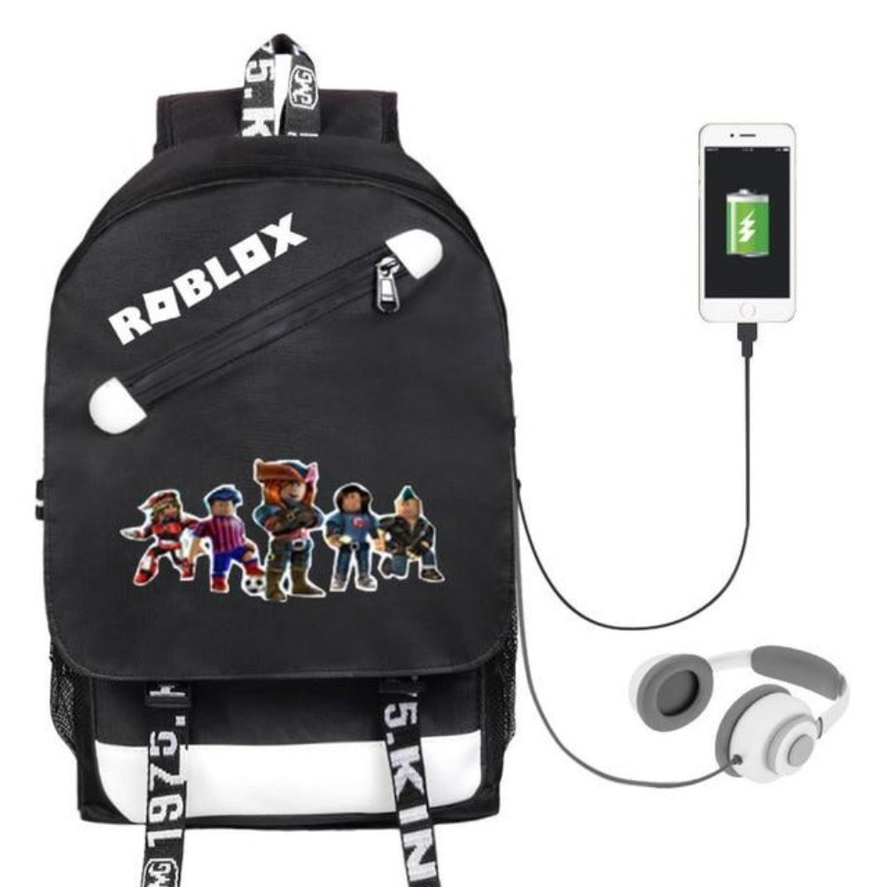 Roblox Backpack Built In Phone Charger And Headphone Port Kid S Favorite Toys And Gifts Store - roblox headphone