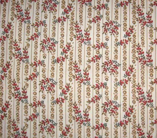 red calico fabric