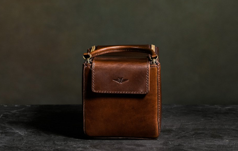 Satchel & Page Dopp Kit with Italian leather