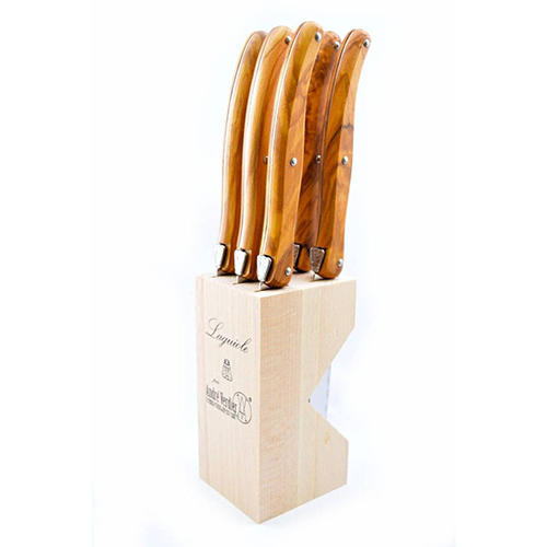 Verdier Steak Knife Block Set 6 Neutral Uncle Zitos Ltd