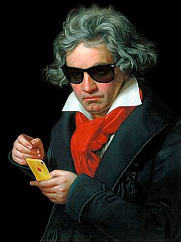 Roll Over, Beethoven: Ludvig van Beethoven wearing sunglasses.