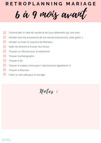 retroplanning gratuit de mariage