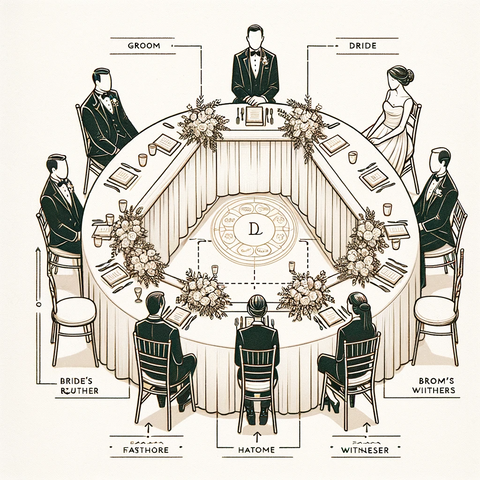 version classique table honneur mariage