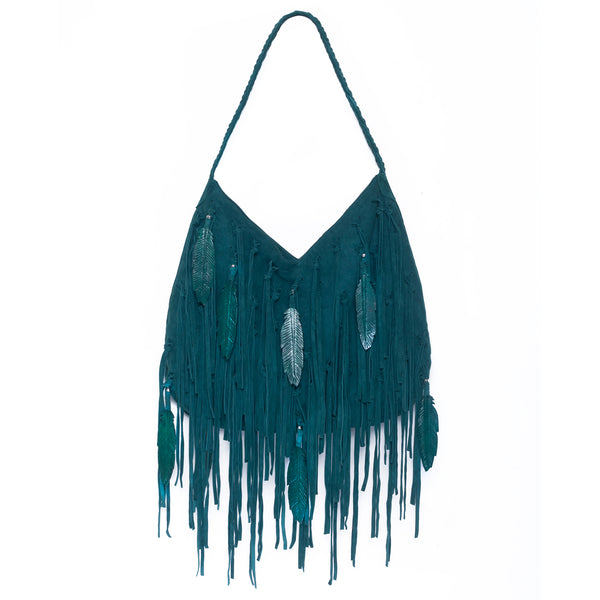 Antheia Fringe Bag Metallic Burgundy – Jodi Lee