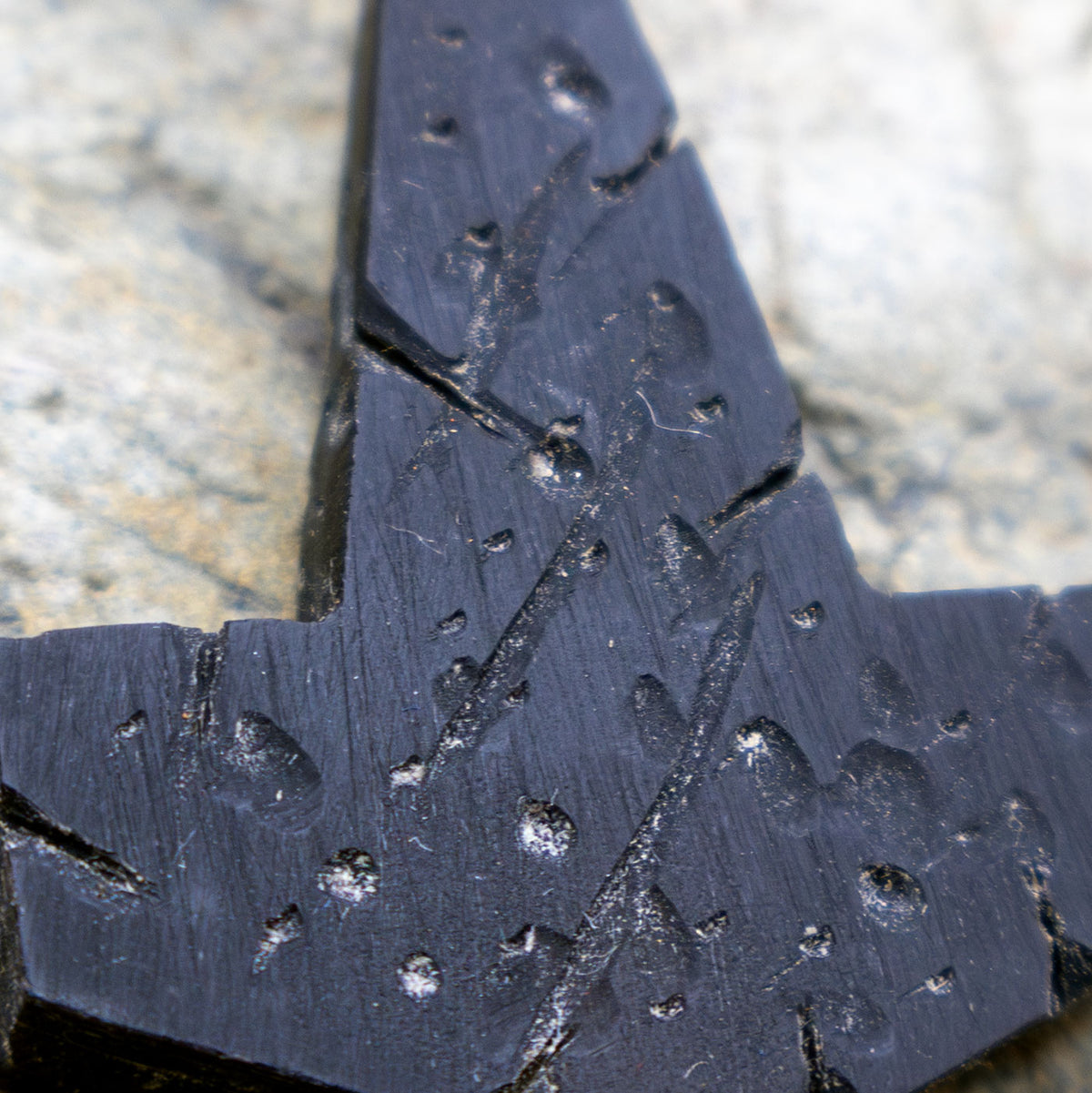 Battle worn Buffalo Horn Mjölnir pendant