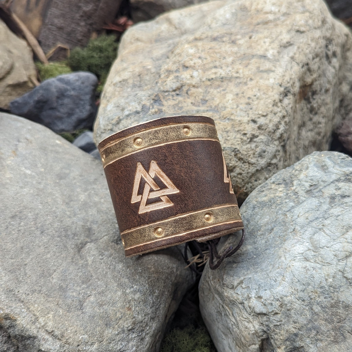 Valknut wrist bracer