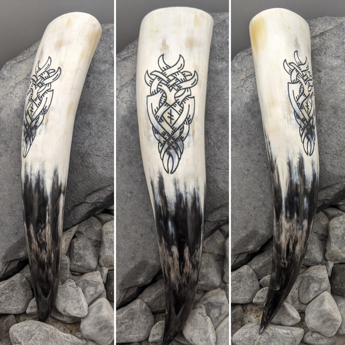 Odin Mask Drinking Horn