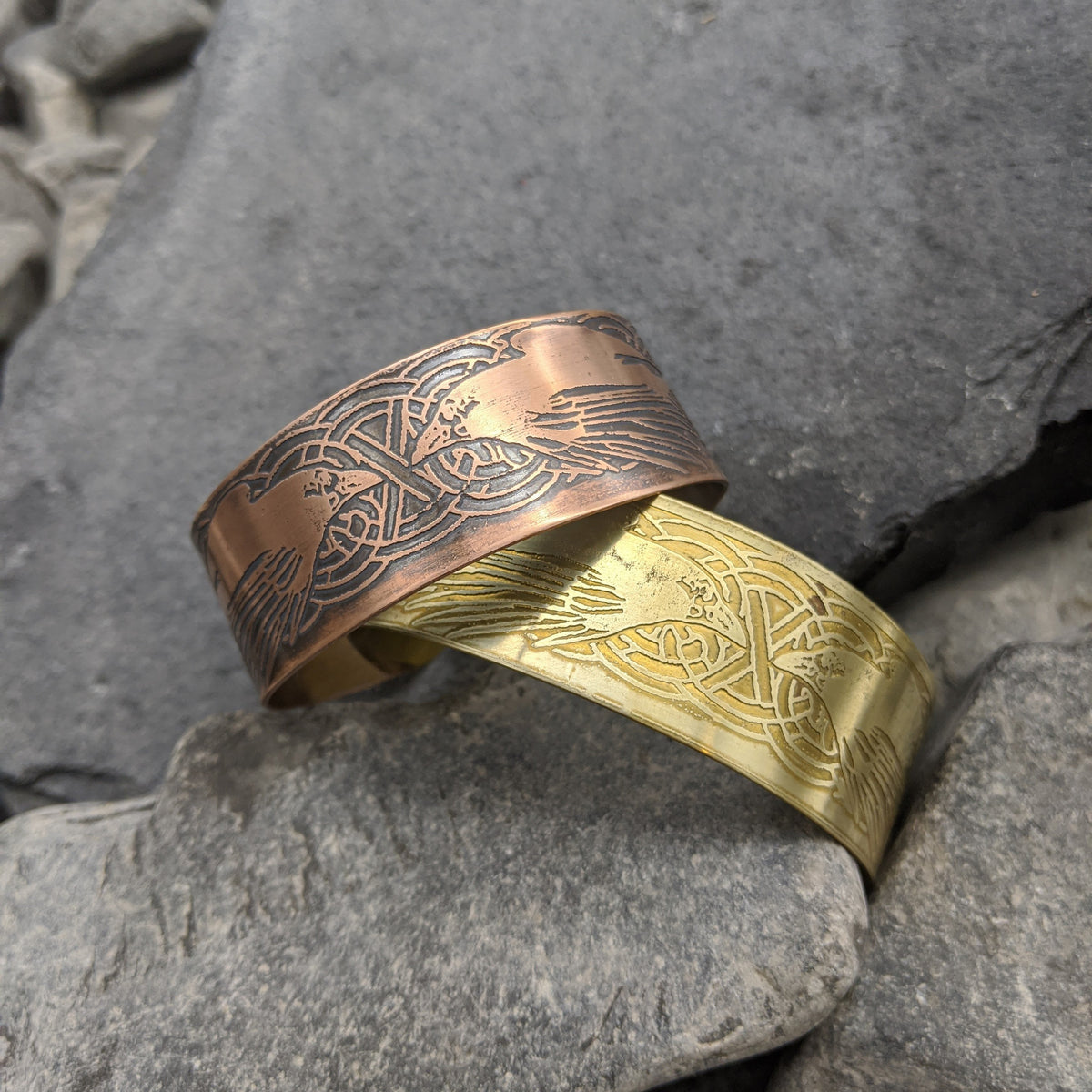 Copper or Brass Raven Horn Rim 