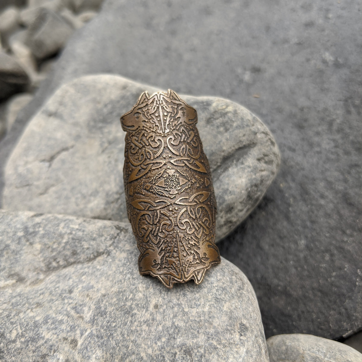 Adjustable wolf armour ring Copper/Bronze