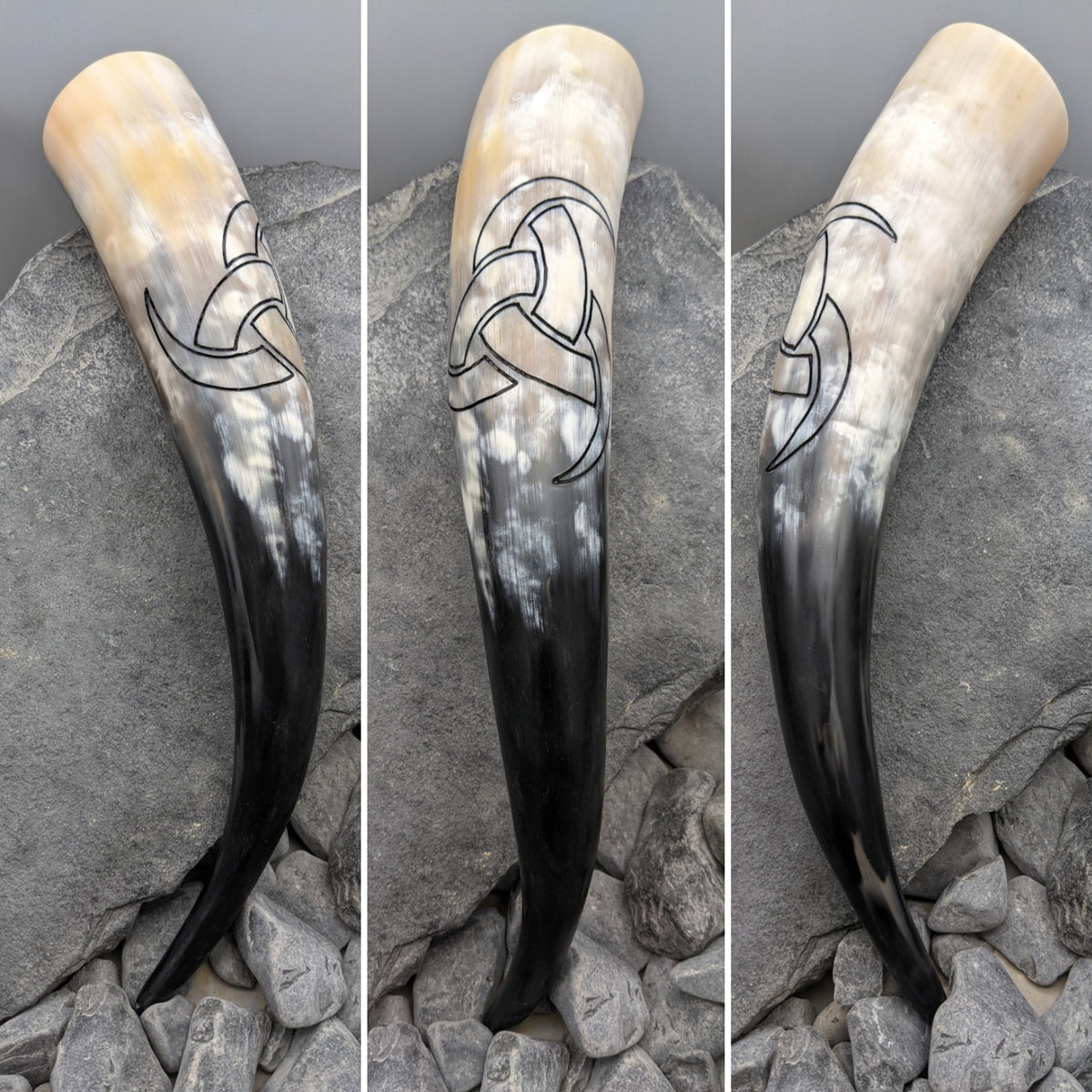 Triple horns of Odin drinking horn