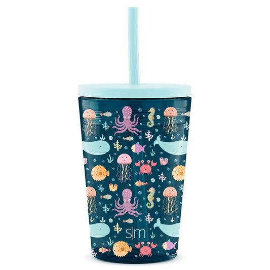 Simple Modern 28 oz Tumbler with Lid & Straw Review Ocean Geode
