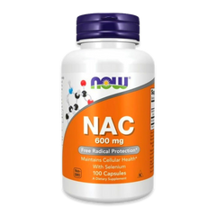 Now Foods NAC 600 mg (N-Acetilcisteína) con Selenio, 100 cápsulas. Envío todo Costa Rica CR Suplementos