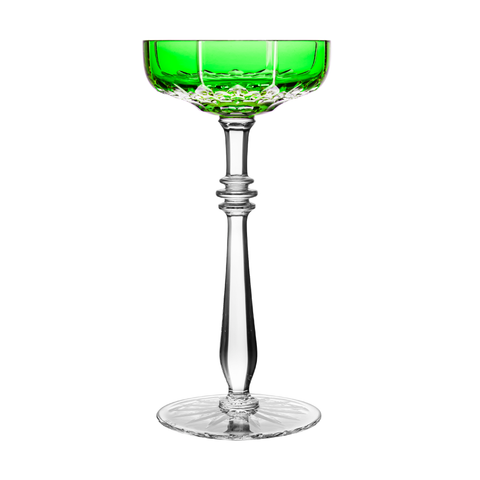 Castille Green Large Wine Glass - Ajka Crystal