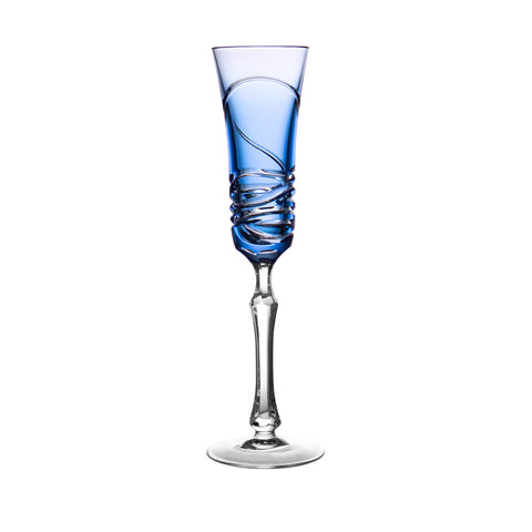 Birks Crystal Square Blue Large Wine Glass - Ajka Crystal