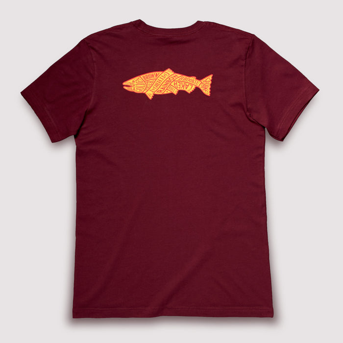 Wood Trout Fill T-Shirt Military Heather - Neon