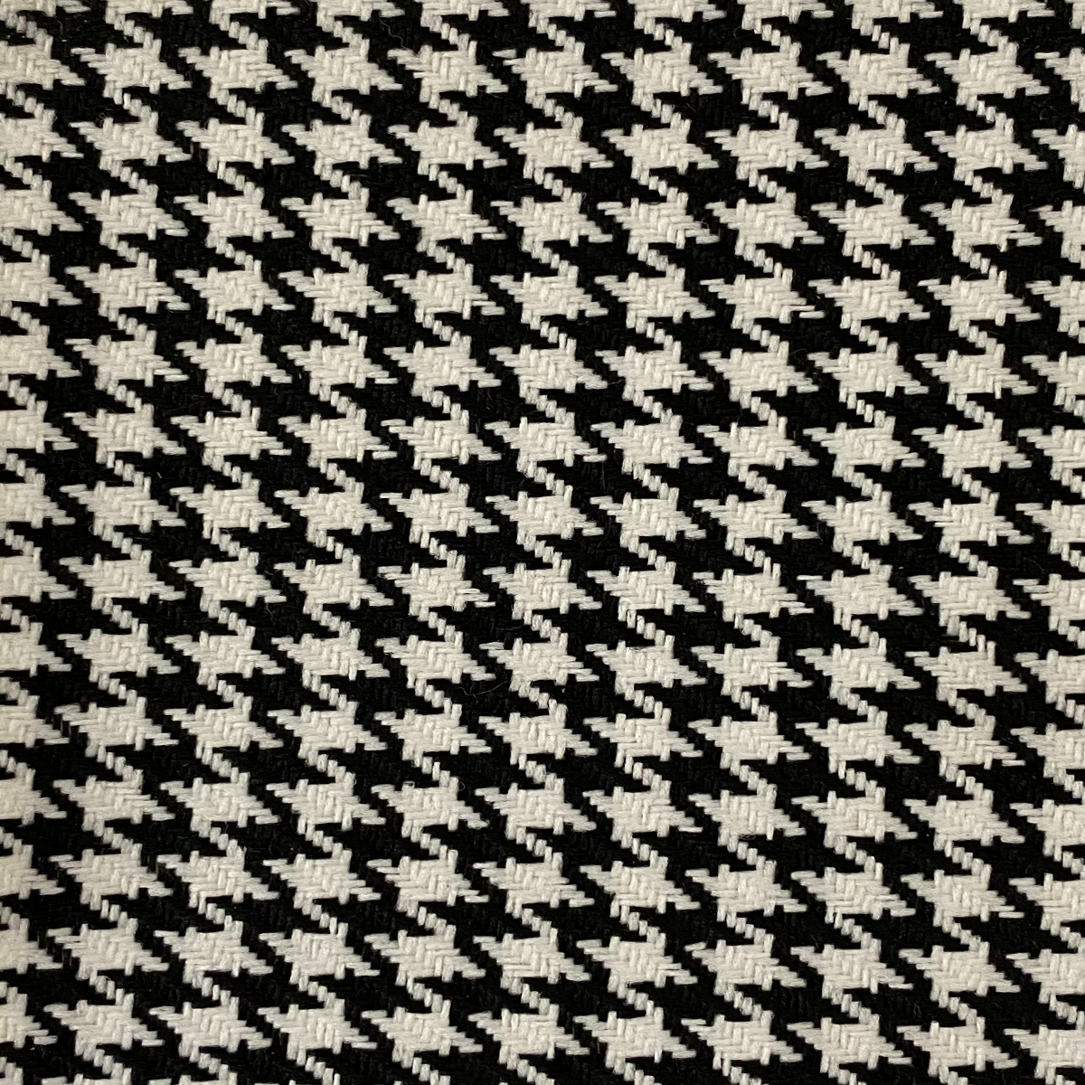 White Black Acrylic Houndstooth Upholstery Fabric - Sold By The Yard - 54