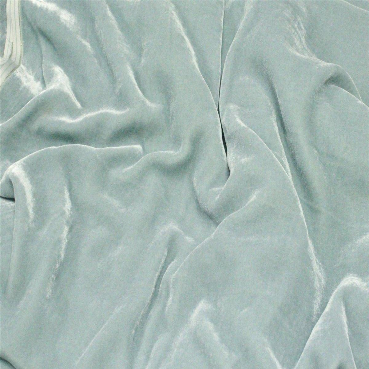 Midnight Blue Silk Velvet Apparel Upholstery Fabric