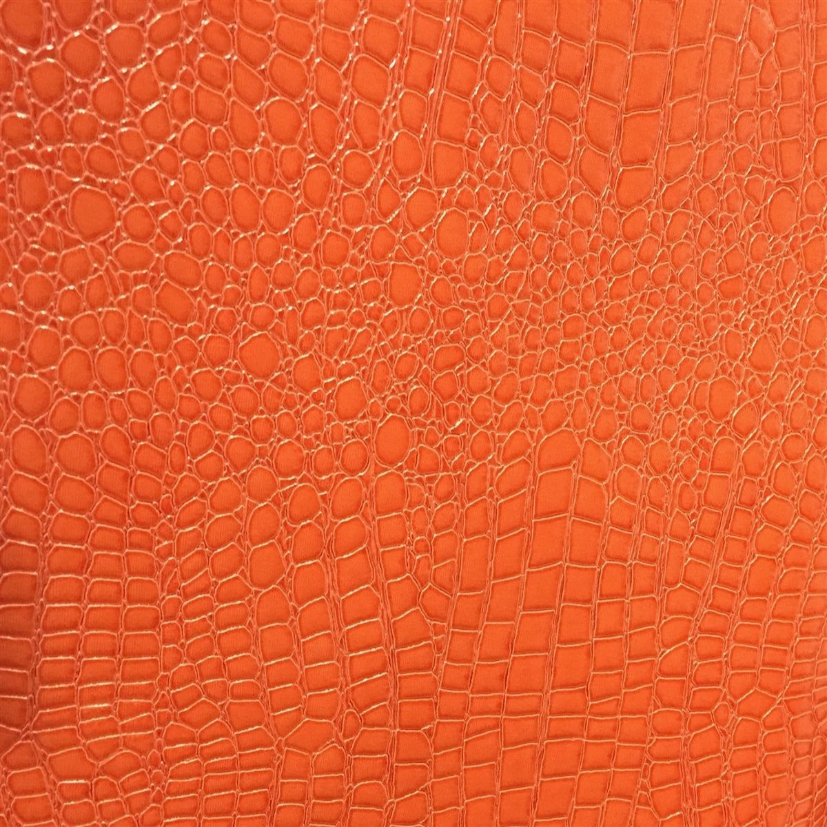  G033 Brown Crocodile Faux Leather Vinyl by The Yard