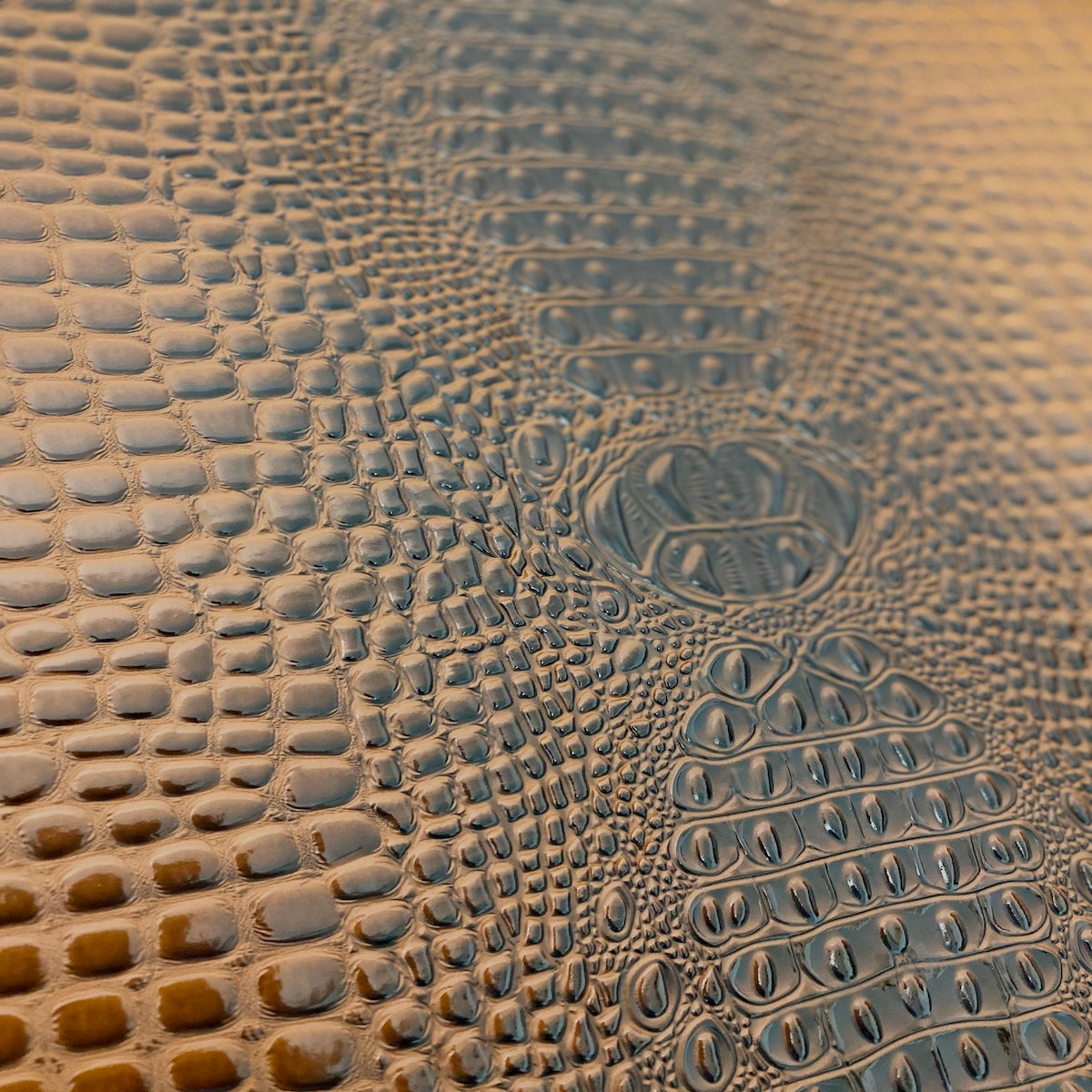 Mocha Brown Aussie 3D Embossed Gator Vinyl Upholstery Crafting Fabric ...